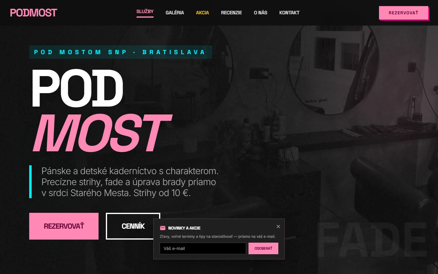 PodMost — Pánske a Detské Kaderníctvo